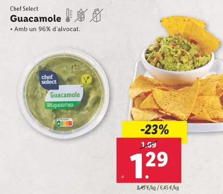 Oferta de Chef Select - Guacamole por 1,29€ en Lidl