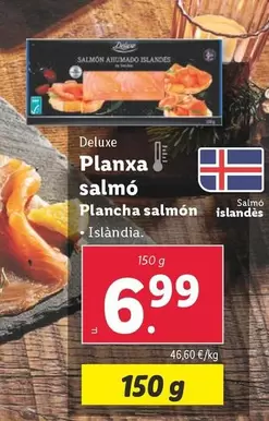 Oferta de Deluxe - Plancha Salmon por 6,99€ en Lidl