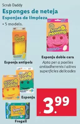 Oferta de Scrub Daddy - Esponjas De Limpieza por 3,99€ en Lidl