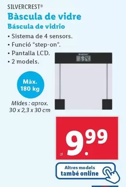 Oferta de SilverCrest - Bascula De Vidrio por 9,99€ en Lidl