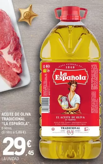 Oferta de La Española - Aceite De Oliva Tradicional por 29,45€ en E.Leclerc