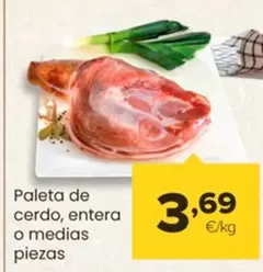 Oferta de Paleta De Cerdo por 3,69€ en Autoservicios Familia