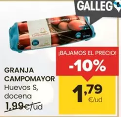 Oferta de Granja Campomayor - Huevos S por 1,79€ en Autoservicios Familia