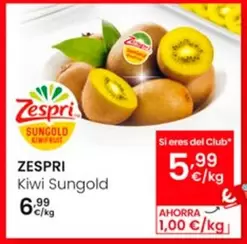 Oferta de Zespri - Kiwi Sungold por 6,99€ en Eroski