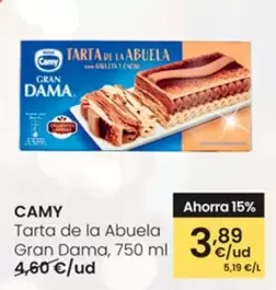 Oferta de Tarta De La Abuela Gran Dama por 3,89€ en Eroski