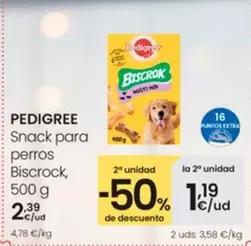 Oferta de Pedigree - Snack Para Perros Biscrock por 2,39€ en Eroski