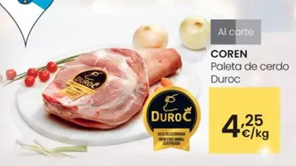 Oferta de Coren - Paleta De Cerdo Duroc por 4,25€ en Eroski