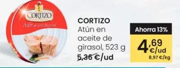 Oferta de Cortizo - Atun En Aceite De Girasol por 4,69€ en Eroski