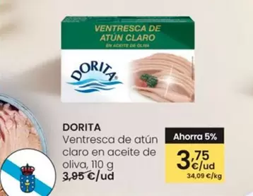 Oferta de Dorita - Ventresca De Atún Claro En Aceite De Oliva por 3,75€ en Eroski