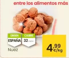 Oferta de Nuez por 4,99€ en Eroski