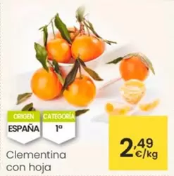 Oferta de Clementina Con Hoja por 2,49€ en Eroski