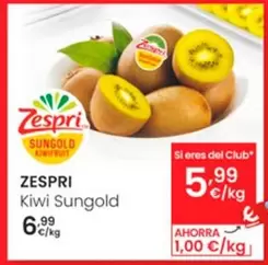 Oferta de Zespri - Kiwi Sungold por 6,99€ en Eroski