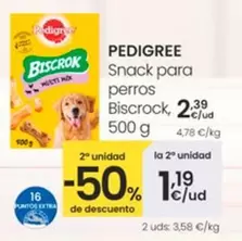 Oferta de Pedigree - Snack Para Perros Biscrock por 2,39€ en Eroski