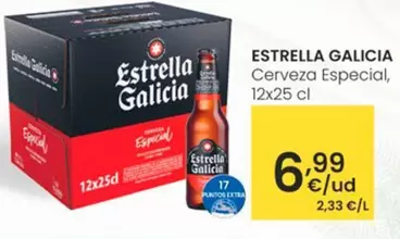 Oferta de Estrella Galicia - Cerveza Especial por 6,99€ en Eroski