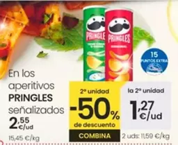 Oferta de Pringles - En Los Aperitivos Senalizados por 2,55€ en Eroski