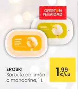 Oferta de Eroski - Sorbete De Limón O Mandarina por 1,99€ en Eroski