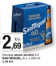 Oferta de San Miguel - Cervesa Sense Alcohol 0.0 por 2,69€ en BonpreuEsclat