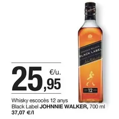 Oferta de Johnnie Walker - Whisky Escoces 12 Anys Black Label por 25,95€ en BonpreuEsclat