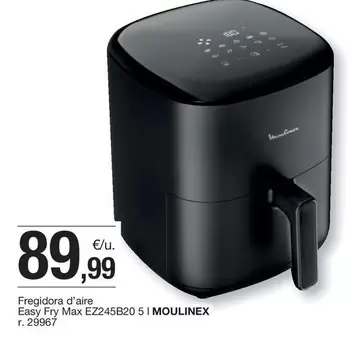 Oferta de Moulinex - Fregidora D'aire Easy Fry Max Ez245b20 5 I por 89,99€ en BonpreuEsclat