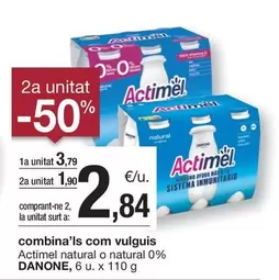 Oferta de Danone - Actimel Natural O Natural 0% por 3,79€ en BonpreuEsclat