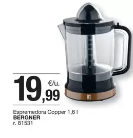 Oferta de Bergner - Espremedora Copper por 19,99€ en BonpreuEsclat