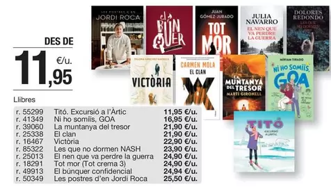 Oferta de Llibres por 11,95€ en BonpreuEsclat