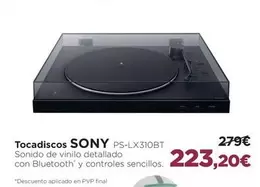 Oferta de Sony - Tocadiscos Ps-lx310bt por 223,2€ en El Corte Inglés