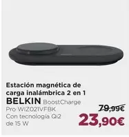 Oferta de Belkin - Estación Magnética De Carga Inalambrica 2 En 1 por 23,9€ en El Corte Inglés