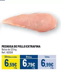 Oferta de Pechuga De Pollo Extrafina por 6,99€ en Makro