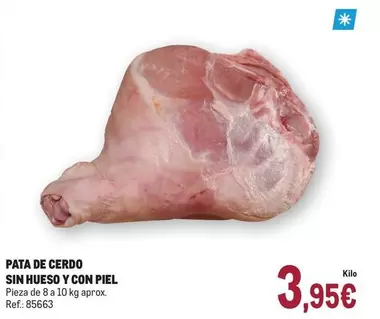 Oferta de Pata De Cerdo Sin Hueso Y Con Piel por 3,95€ en Makro