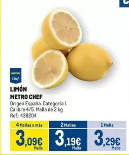 Oferta de Chef - Limón por 3,29€ en Makro