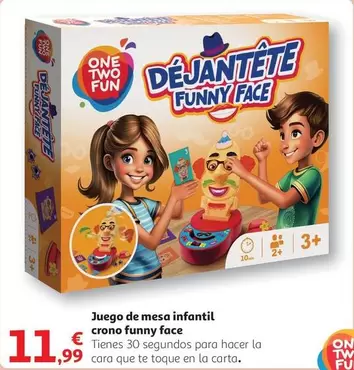 Oferta de One Two Fun - Juego De Mesa Infantil Crono Funny Face por 11,99€ en Alcampo