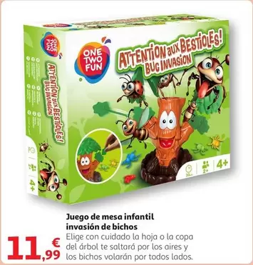 Oferta de One Two Fun - Juego De Mesa Infantil Invasión De Bichos por 11,99€ en Alcampo