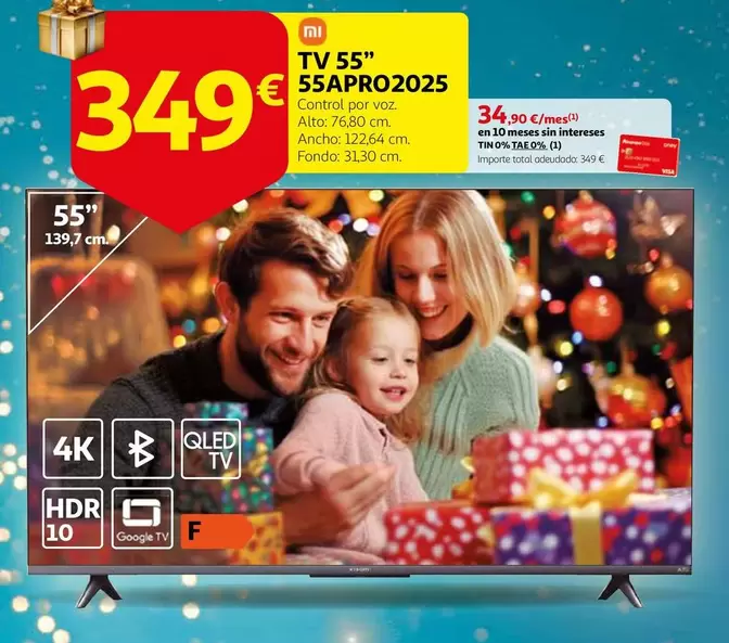 Oferta de Xiaomi - Tv 55" 55APRO2025 por 349€ en Alcampo