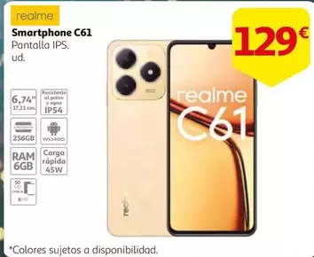 Oferta de Realme - Smartphone C61 por 129€ en Alcampo