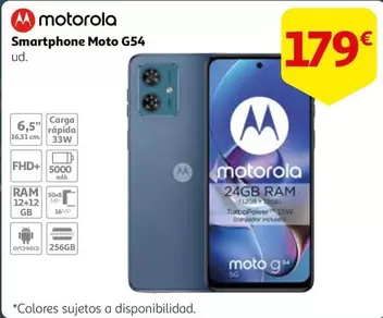 Oferta de Motorola - Smartphone Moto G54 por 179€ en Alcampo