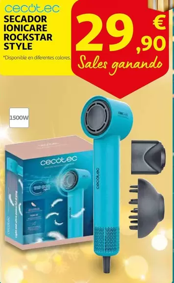 Oferta de Style - Secador Ionicare Rockstar por 29,9€ en Alcampo