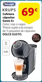 Oferta de DeLonghi - Cafetera Cápsulas Genio S+ por 69€ en Alcampo