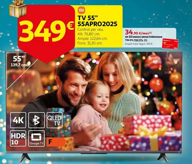 Oferta de Xiaomi - Tv 55" 55APRO2025 por 349€ en Alcampo