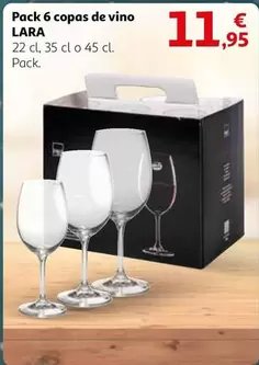 Oferta de Lara - Pack 6 Copas De Vino por 11,95€ en Alcampo