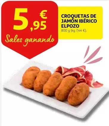 Oferta de Elpozo - Croquetas De Jamón Ibérico por 5,95€ en Alcampo