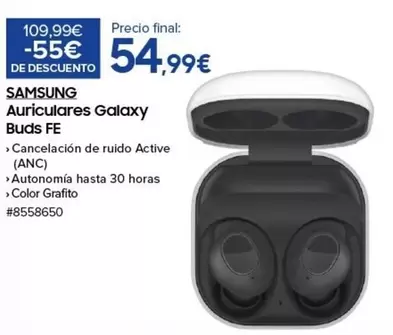 Oferta de Samsung - Auriculares Galaxy Buds FE por 54,99€ en Costco