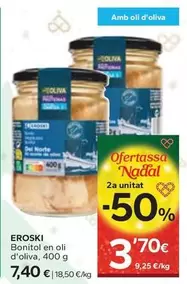 Oferta de Eroski - Bonitol En Oli D'Oliva por 7,4€ en Caprabo