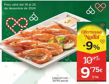 Oferta de Llagostí Cuit por 9,75€ en Caprabo