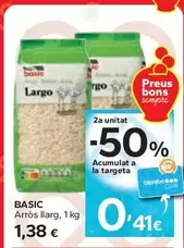 Oferta de Basic - Arròs Llarg por 1,38€ en Caprabo