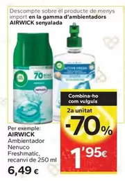 Oferta de Air Wick - Ambientador Nenuco Freshmatic Recanvi por 6,49€ en Caprabo