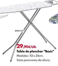 Oferta de Basic - Tabla De Planchar  por 29,95€ en BricoCentro