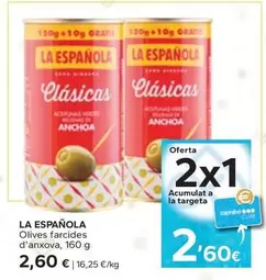 Oferta de La Española - Olives Farcides D'Anxova por 2,6€ en Caprabo