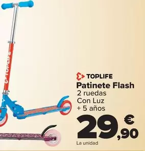 Oferta de Toplife - Patinete Flash por 29,9€ en Carrefour