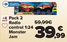 Oferta de Monster - Pack 2 Radio Control 1:24 Jam por 39,99€ en Carrefour